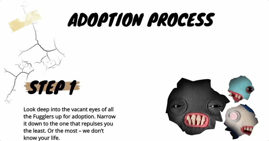 Fugglers brand voice example during adoption