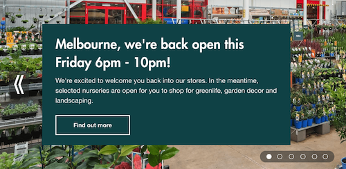 Bright personality Bunnings Warehouse welcome customers 